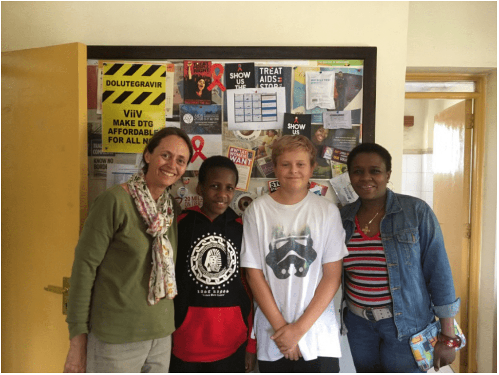 Owen with Elijah in Kenya in 2017 they met for the first time.