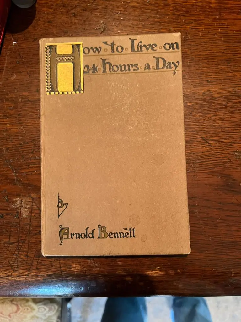 Old copy of Arnold Bennett’s book on Violet Bryce’s desk